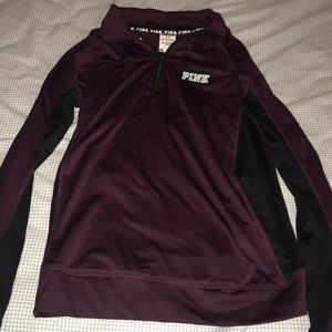 burgundy and black PINK jacket